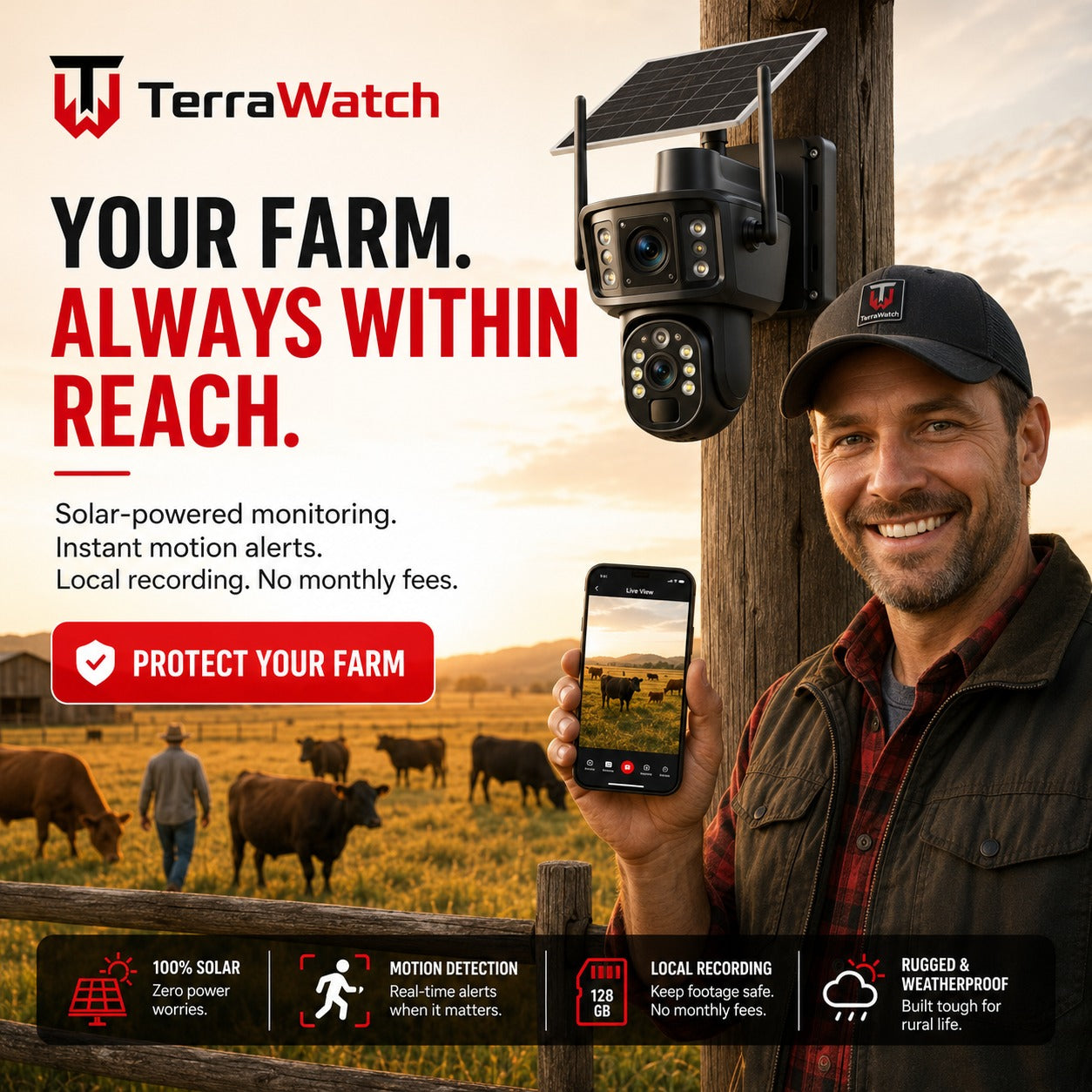 TerraWatch Solar Pro Smart Camera
